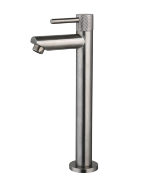 SANI-SUPPLY Fonteinkraan Ribbed Gun Metal Opbouw 26cm