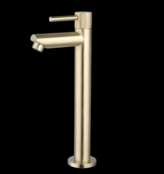 Fonteinkraan Ribbed Geborsteld Goud Opbouw 26cm