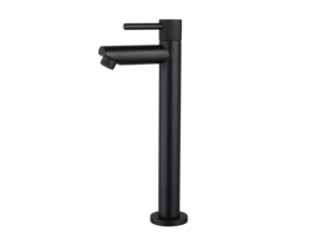 Fonteinkraan Ribbed Mat Zwart 26cm