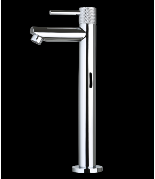 Fonteinkraan Ribbed Chroom 26cm