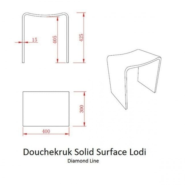 Douchekruk Solid Surface Lodi Mat Zwart Douchekruk Solid Surface Lodi Mat Zwart