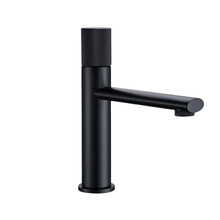 Wastafelkraan Ribbed Lux Mat Zwart Laag