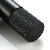 Wastafelkraan Ribbed Lux Mat Zwart Laag Wastafelkraan Ribbed Lux Mat Zwart Laag