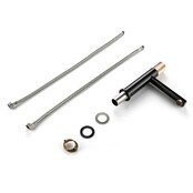 Wastafelkraan Ribbed Lux Mat Zwart - Koper Laag