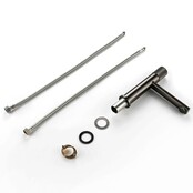 Wastafelkraan Ribbed Lux Gun Metal Laag Wastafelkraan Ribbed Lux Gun Metal Laag