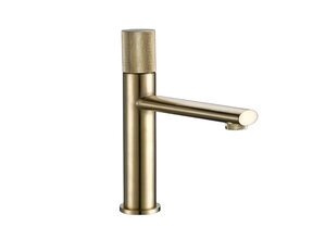 Wastafelkraan Ribbed Lux Geborsteld Goud Laag