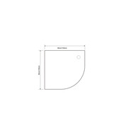 Tremezzo Douchebak 100x100 cm Kwartrond 4cm Wit Acryl