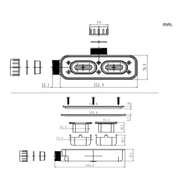 Douchesifon CS90 t.b.v. Douchebak Plato Douchesifon CS90 t.b.v. Douchebak Plato