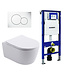 Geberit UP320 Toiletsets Pro Pack Randloos Toilet met Softclose toiletbril en Drukplaat Wit