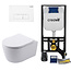 CREAVIT Creavit Toiletsets Pro Pack Randloos Toilet met Softclose toiletbril en Drukplaat Wit