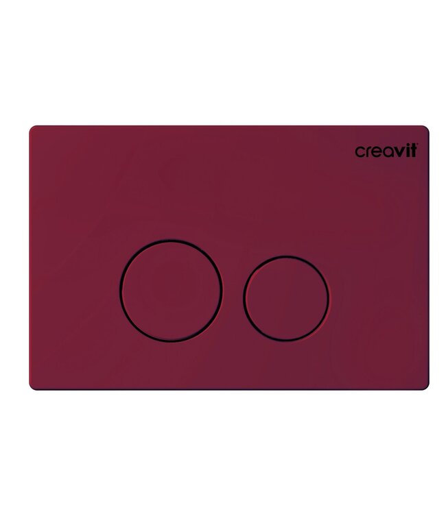 Creavit Toiletsets Freedom Rood Randloos Toilet met Softclose toiletbril en Drukplaat