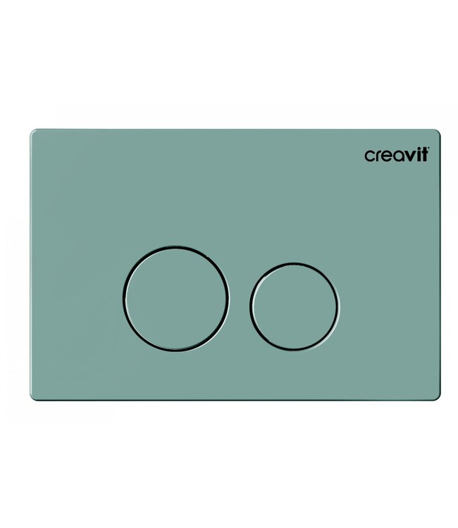 Creavit Toiletsets Freedom Groen Randloos Toilet met Softclose toiletbril en Drukplaat