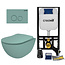 CREAVIT Creavit Toiletsets Freedom Groen Randloos Toilet met Softclose toiletbril en Drukplaat