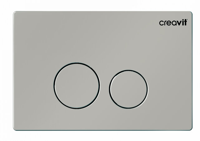 Creavit Toiletsets Freedom Mat Grijs Randloos Toilet met Softclose toiletbril en Drukplaat Creavit Toiletsets Freedom Mat Grijs Randloos Toilet met Softclose toiletbril en Drukplaat