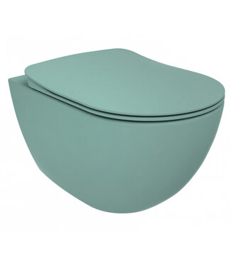 CREAVIT Hangtoilet Freedom Groen Randloos excl. Toiletbril