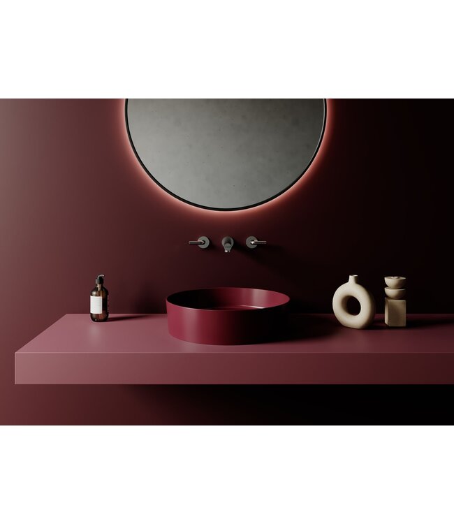 Ronde Waskom Loop Mat Rood 45x13cm Keramiek