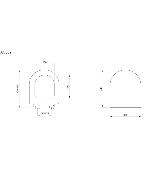 Bocchi Venezia - Jet flush Wrap Over Toiletbril Mat Zwart Softclose  WC - bril  Quick relase toilet zitting