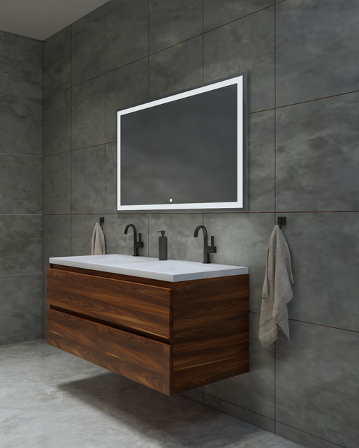 Gliss Design Wastafelonderkast Walnoot 70cm