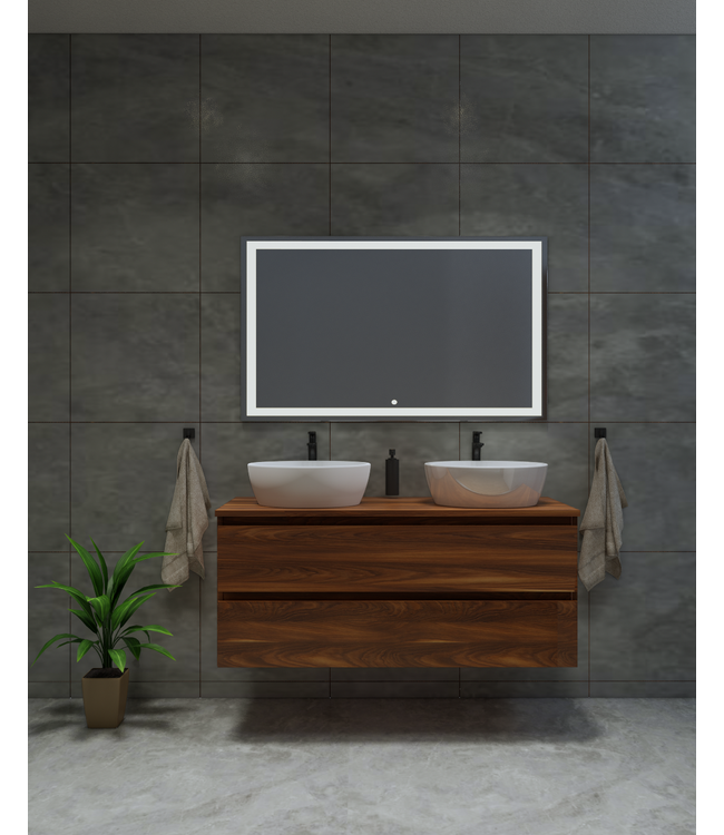 Gliss Design Wastafelonderkast Walnoot 90cm