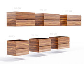 Gliss Design Wastafelonderkast Walnoot 100cm