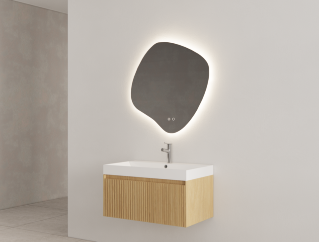 Gliss Design Wastafelonderkast Ribbelfront Pure 70cm Timotheus Gliss Design Wastafelonderkast Ribbelfront Pure 70cm Timotheus