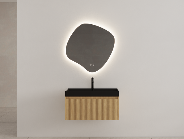 Gliss Design Wastafelonderkast Ribbelfront Pure 70cm Timotheus Gliss Design Wastafelonderkast Ribbelfront Pure 70cm Timotheus