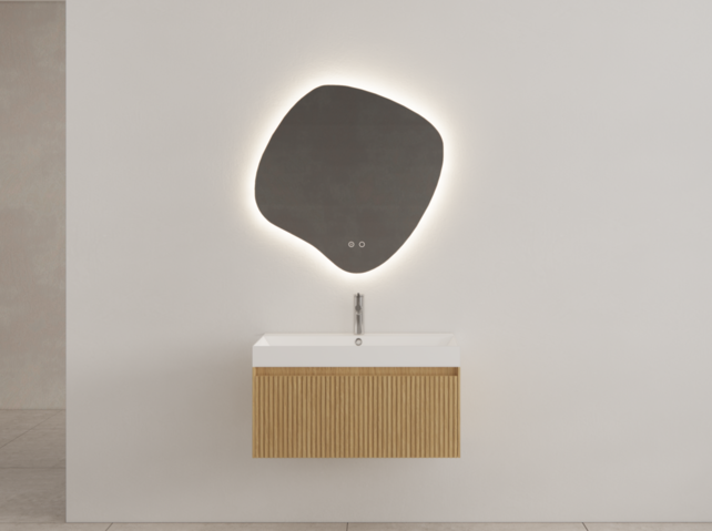 Gliss Design Wastafelonderkast Ribbelfront Pure 70cm Timotheus Gliss Design Wastafelonderkast Ribbelfront Pure 70cm Timotheus