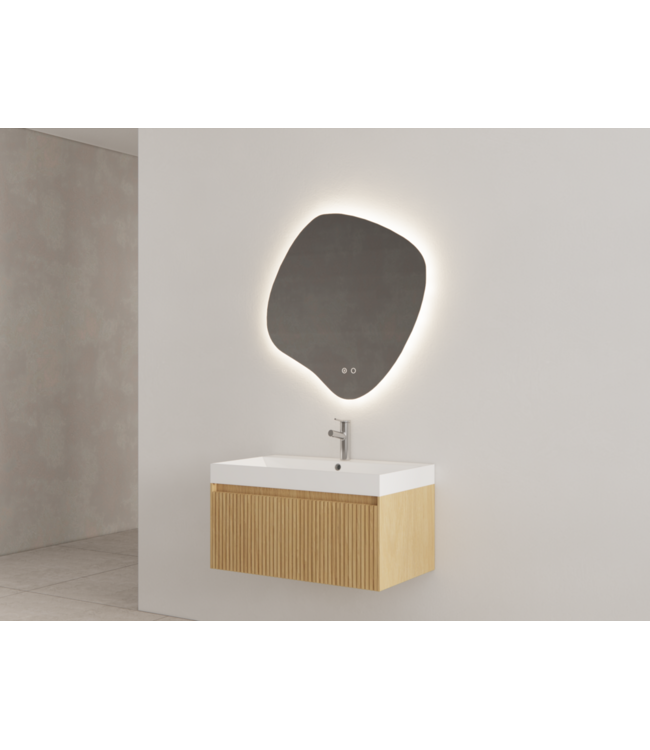 Gliss Design Wastafelonderkast Ribbelfront Pure 80cm Timotheus