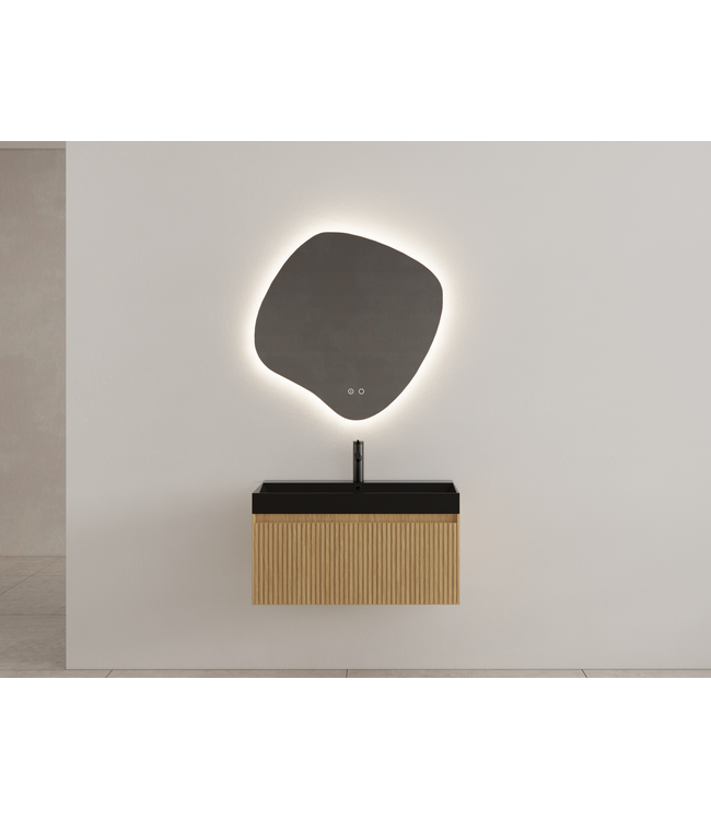 Gliss Design Wastafelonderkast Ribbelfront Pure 80cm Timotheus