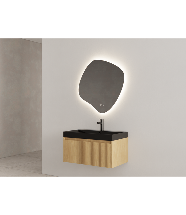 Gliss Design Wastafelonderkast Ribbelfront Pure 80cm Timotheus