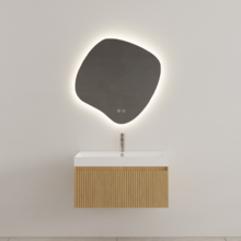 Gliss Design Wastafelonderkast Ribbelfront Pure 80cm Timotheus