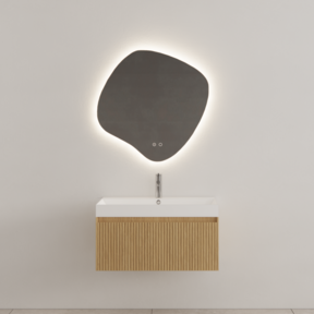 Gliss Design Wastafelonderkast Ribbelfront Pure 80cm Timotheus