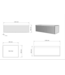 Gliss Design Wastafelonderkast Ribbelfront Pure 120cm 1 lade Timotheus
