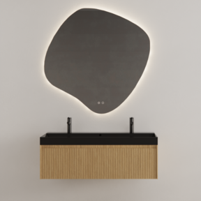 Gliss Design Wastafelonderkast Ribbelfront Pure 120cm 1 lade Timotheus