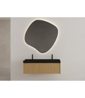 GLISS DESIGN Gliss Design Wastafelonderkast Ribbelfront Pure 120cm 1 lade Timotheus