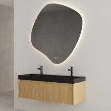 Gliss Design Wastafelonderkast Ribbelfront Pure 120cm 2 lades Timotheus