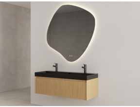 Gliss Desing Wastafelonderkast Ribbelfront Pure 120cm 2 lades Timotheus