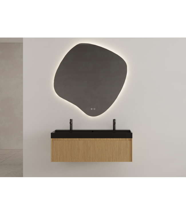 Gliss Design Wastafelonderkast Ribbelfront Pure 120cm 2 lades Timotheus