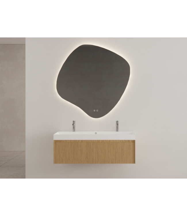 Gliss Design Wastafelonderkast Ribbelfront Pure 120cm 2 lades Timotheus