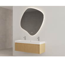 Gliss Design Wastafelonderkast Ribbelfront Pure 140cm 2 lades Timotheus