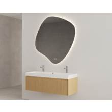 Gliss Design Wastafelonderkast Ribbelfront Pure 140cm 2 lades Timotheus