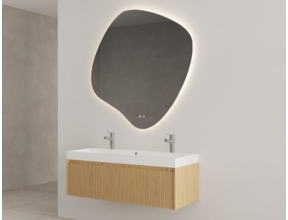 Gliss Design Wastafelonderkast Ribbelfront Pure 140cm 2 lades Timotheus
