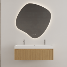 Gliss Design Wastafelonderkast Ribbelfront Pure 140cm 1 lade Timotheus