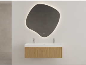Gliss Design Wastafelonderkast Ribbelfront Pure 140cm 1 lade Timotheus