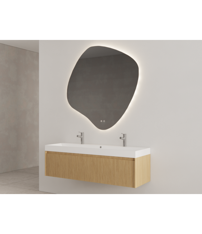 GLISS DESIGN Gliss Design Wastafelonderkast Ribbelfront Pure 160cm 2 lades Timotheus