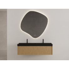 Gliss Design Wastafelonderkast Ribbelfront Pure 160cm 2 lades Timotheus