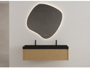 Gliss Design Wastafelonderkast Ribbelfront Pure 160cm 2 lades Timotheus