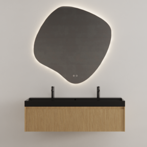 Gliss Design Wastafelonderkast Ribbelfront Pure 160cm 2 lades Timotheus