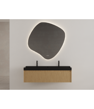 GLISS DESIGN Gliss Design Wastafelonderkast Ribbelfront Pure 160cm 2 lades Timotheus