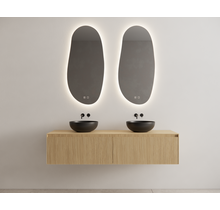 Gliss Design Wastafelonderkast Ribbelfront Pure 180cm 2 lades Timotheus